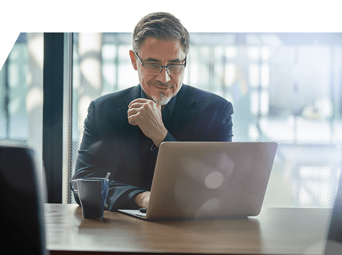 business man using laptop